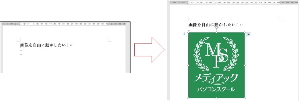 Word 挿入した画像が自由に動かせない問題 メディアックパソコンスクール