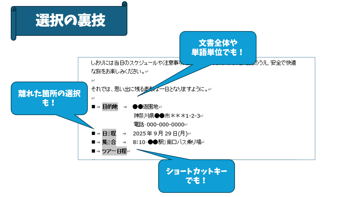 【Word】選択の裏技